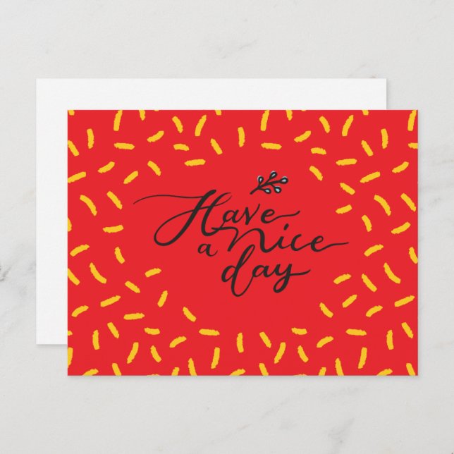 Have A Nice Day - Motivational Postcard (Front/Back)