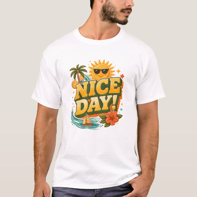 Have a Nice Day – Retro Sunshine T-Shirt (Front)