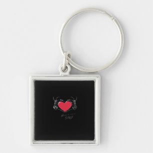 Have A Nice Day! Skeleton Hands With Heart Classic Key Ring