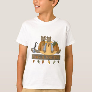"Have a Nice Fall" Autumn Teddy Bears Sweatshirt T-Shirt