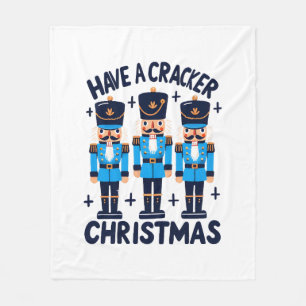 Have a nutcracker christmas fleece blanket