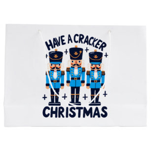 Have a nutcracker christmas large gift bag
