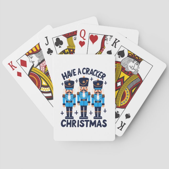 Have a nutcracker christmas playing cards (Back)