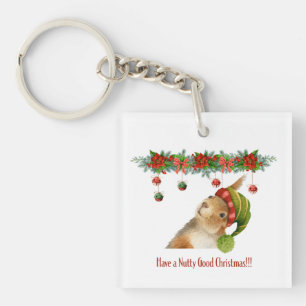 Have a Nutty Good Christmas Personalised Squirrel Key Ring