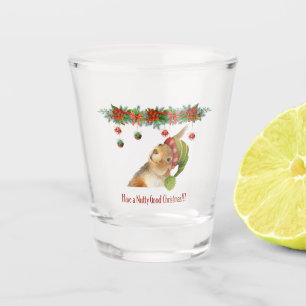 Have a Nutty Good Christmas Squirrel Holiday Shot Glass