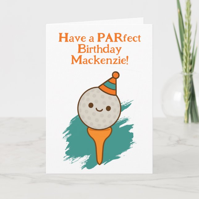 Have a PARfect Birthday Personalised Golf Card (Front)