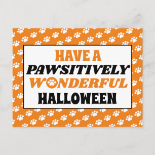 Have a Pawsitively Wonderful Halloween Postcard