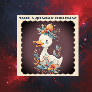 Have a Quackin' Christmas Duck Whimsical Naughty