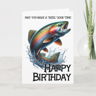 Have A Reel Good Birthday Card With Trout