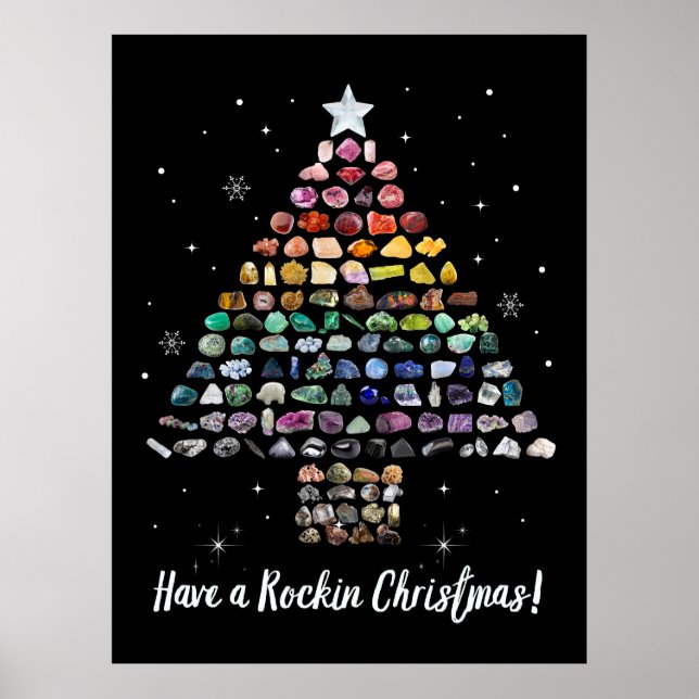 Have a Rockin Christmas! Crystal Christmas Tree  Poster (Front)