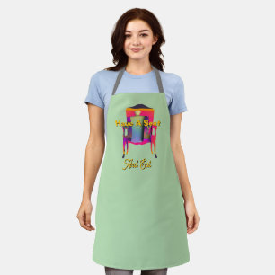 Have A Seat And Eat Lt Green Apron