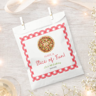 Have A Slice of Fun! Pizza Birthday Party Favour Bags