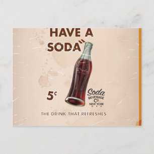 Have a Soda Vintage Advertisement Postcard