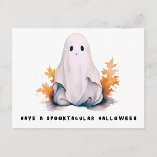 Have a Spooktacular Halloween Ghost Halloween Holiday Postcard