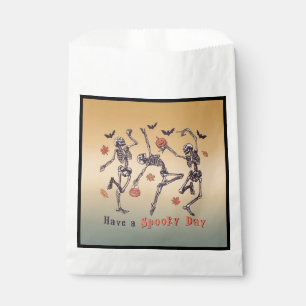 Have A Spooky Day!  Halloween Skeletons Dancing Favour Bags