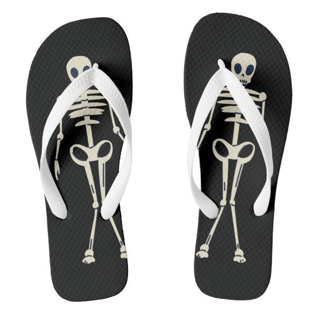 Have A Spooky Halloween, Halloween Skeleton Jandals (Footbed)