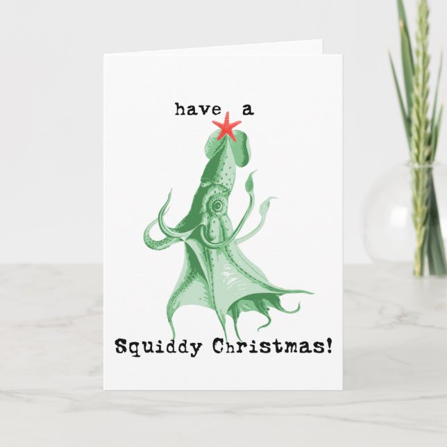 have a Squiddy Christmas Holiday Card (Front)