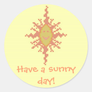 Have a sunny day! Sunburst Sticker