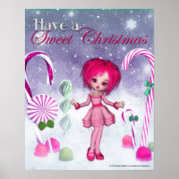 Have a Sweet Christmas :: Pink Cookie Poser Girl