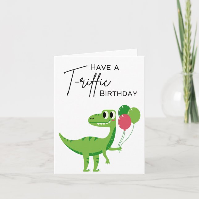 Have a T-riffic Birthday - Pun Card (Front)