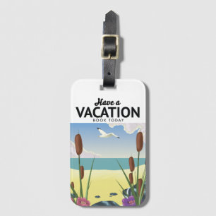 Have a Vacation Book today Photo Print Grocery Bag Luggage Tag