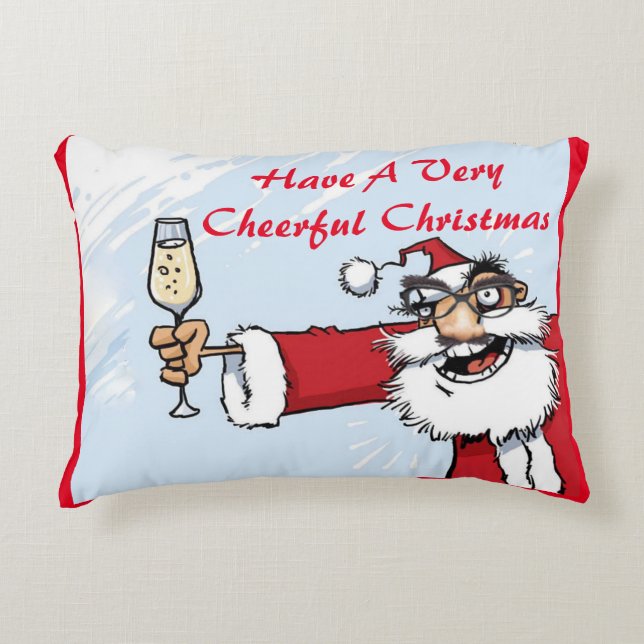 **HAVE A VERY "CHEERFUL" CHRISTMAS** DECORATIVE CUSHION (Front)