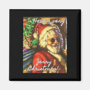 Have A Very Jerry Christmas Garcia Santa Holiday Magnet