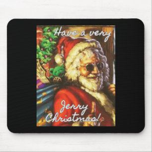 Have A Very Jerry Christmas Garcia Santa Holiday Mouse Pad