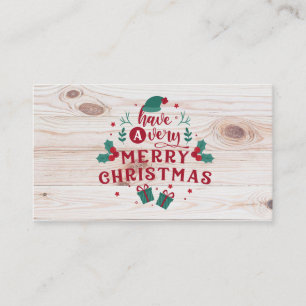Have a Very Merry Christmas Message Business Card