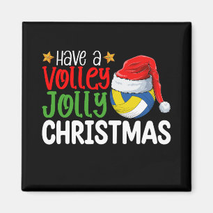 Have a Volley Jolly Christmas Volleyball Holiday Magnet