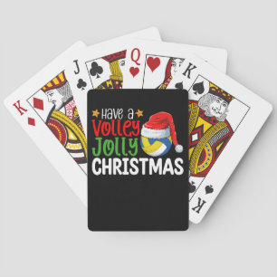 Have a Volley Jolly Christmas Volleyball Holiday Playing Cards