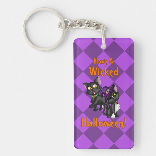 Have a Wicked Halloween! Key Ring (Front)