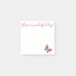 have a wonderful day,Rainbow butterfly simple Post-it Notes