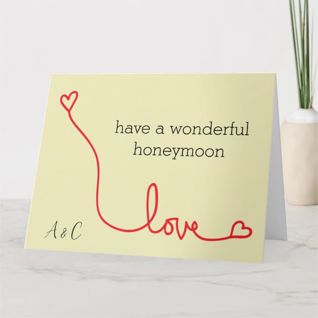 have a wonderful honeymoon card (Front)