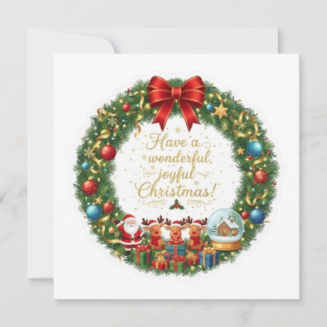 HAVE A WONDERFUL JOYFUL CHRISTMAS CARD (Front)