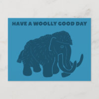 Have a Woolly Good Day Blue Mammoth