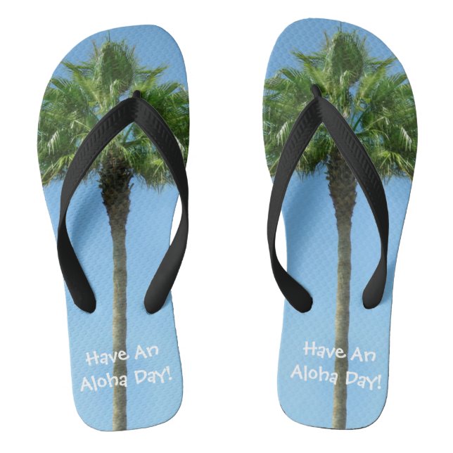 Have An Aloha Day Palm Tree Jandals (Footbed)