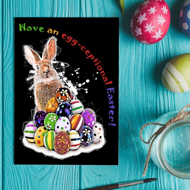 Have an egg-ceptional Easter! Easter Bunny Eggs Card (Have an egg-ceptional Easter! Easter Bunny Eggs. Note Card )
