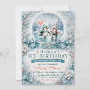 Have an Ice Birthday Very Cool Winter Birthday Invitation