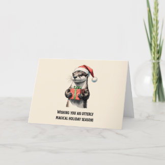 Have an Otterly Joyful Christmas Holiday Card