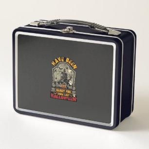 Have Been Ready Halloween Haunted House Tombstone  Metal Lunch Box