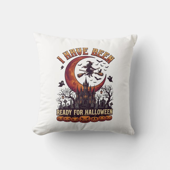 Have Been Ready Halloween Witch Castle Moon_1 Cushion (Front)