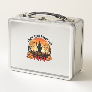 Have Been Ready Papa Halloween Witch Pumpkins Grav Metal Lunch Box