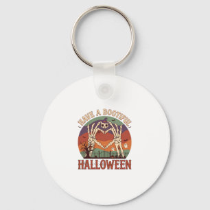 Have Bootiful Halloween Skeleton Hands Cat Skull W Key Ring