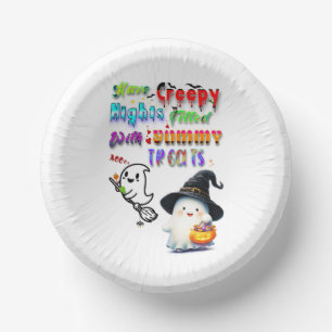 Have Creepy Nights Filled With Yummy Treats Paper Plate