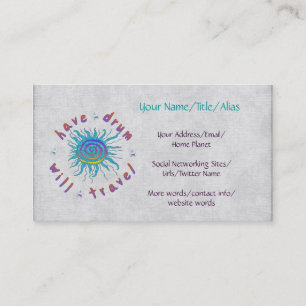 Have Drum Will Travel Business Card