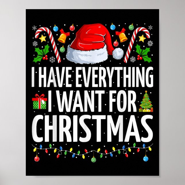 Have Everything I Want For Christmas Couple Pajama Poster (Front)