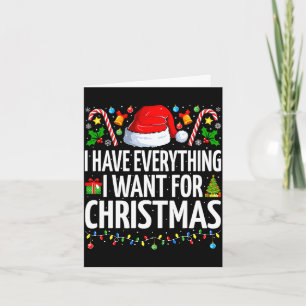 Have everything want for christmas couple pajama card