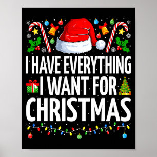 Have everything want for christmas couple pajama poster