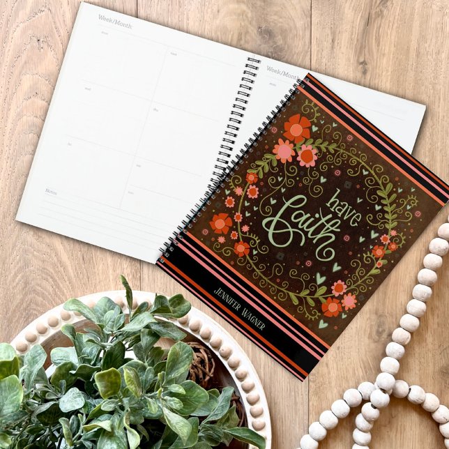 Have Faith Floral Modern Dot Cheerful Inspirivity  Planner (Creator Uploaded)